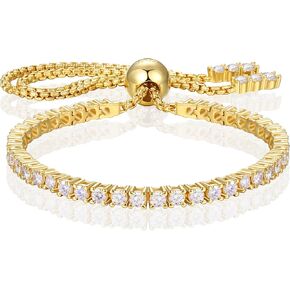 Moissanite Tennis Bracelet, 1.52ct-7.76ct Diamond Bracelets for Women, 18K White Gold Plated S925 Sterling Silver Adjustable Tennis Bracelets, D Color VVS1 Round Brilliant Cut Lab Created Moissanite Bracelets Trendy Gifts for Her