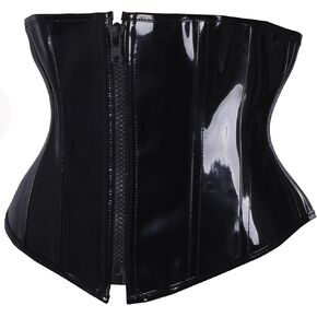 PVC Leather Steampunk Gothic Wasit Trainer Underbust Corset Bustier