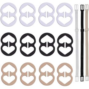 Bra Strap Clips, Bra Clips to Make Racerback, Bra Strap Holders for Slip, Bra Strap Holder - Conceal Hide Straps - Cleavage Control