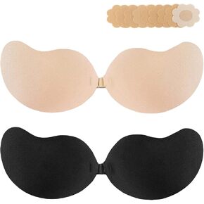 2024 Newest Super Sticky Invisible Push up Self Adhesive Bra Backless Breast Lift Bra Reusable