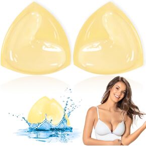 Double Sided Sticky Bra Push Up, Reusable Adhesive Bra & Invisible Bra for Swimsuit & Camisole, Silicone Backless Strapless Bra, Sticky Boobsfor Women, Sticky Bra Inserts, 1 Pair, Nude