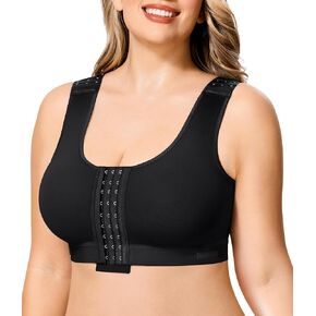 BRABIC Post Surgery Front Closure Bras for Women No Underwire Compression Surgical Mastectomy Everyday Bra