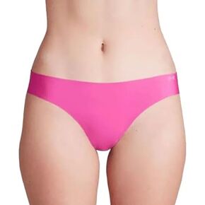 Under Armour Womens Essential Stretch No ShowThong Underwear 3 Pack, Pink/Gray/Blue, Small