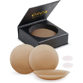 Nipple Cover - Available in 6 Skin Tone, Adhesive Silicone Reusable Nipple Pasties Nipple Covers Stickers