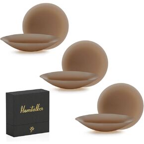 3 Pairs Cakes Nipple Covers No Show, Sticky Nipple Pasties for Women Silicone Reusable Adhesive Breast Petals