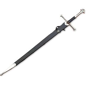 | Legendary King’s Sword Replica | Hand-Crafted Authentic Engraved Stainless Steel Blade | Wall Mount Plaque & Scabbard Included | Collector’s Edition