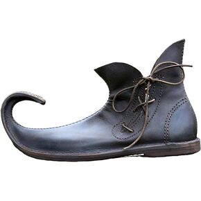 Poulaines Shoes, Leather Shoes with Curved Point, Renaissance Shoes, LARP Or Cosplay Shoes | Viking Poulaines Leather Shoes 10