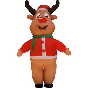 Christmas Inflatable Reindeer Costume Adult Halloween Inflatable Costume for Men/Christmas/Halloween (Inflatable Reindeer)