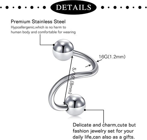 Mayhoop 16g Cartilage Earring Stud Hoop Tragus Stud Earring Cartilage Piercing Jewelry Forward Helix Earrings Hoop Rook Daith Conch Stainless Steel Piercing Jewelry in Saudi Arabia