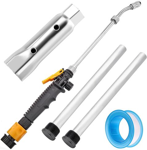 4 عبوات من Mornajina قضيب الأنود لسخان المياه RV ومجموعة عصا تدفق سخان المياه RV، 9.25 بوصة طول × 3/4 بوصة NPT قضيب مغنيسيوم وأنبوب معدني فلوشر خزان المياه RV قضيب الأنود لسخان المياه الساخنة in Kuwait