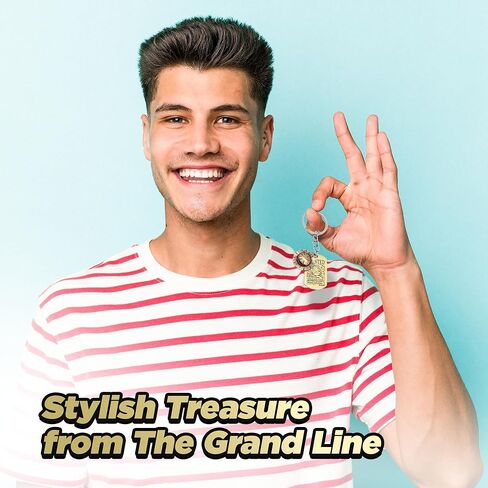 سلسلة مفاتيح أنيمي قطعة واحدة مع حلية جولي روجر، قطعة واحدة لوفي ميرش مع صندوق هدايا، حلقة مفاتيح على شكل قبعة من القش in Kuwait