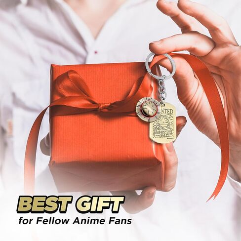 سلسلة مفاتيح أنيمي قطعة واحدة مع حلية جولي روجر، قطعة واحدة لوفي ميرش مع صندوق هدايا، حلقة مفاتيح على شكل قبعة من القش in Kuwait