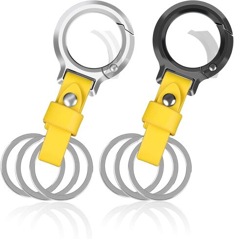 2pcs leather keychains and 6 keyrings.Unisex keychain, multi-colored leather options, family gifts in Kuwait