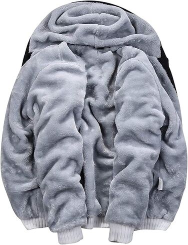 MACHLAB Men's Pullover Winter Workout Fleece Hoodie Jackets Full Zip Wool Warm Thick Coats in Saudi Arabia