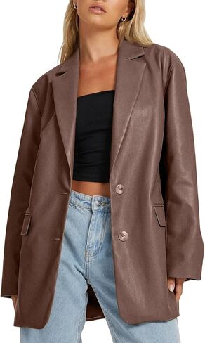 AUTOMET Womens Leather Jackets Going Out Outfits Faux Bomber Winter Coat Fall Fashion Clothes 2024 in Saudi Arabia