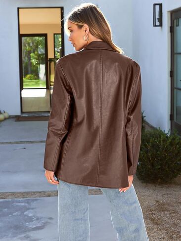 AUTOMET Womens Leather Jackets Going Out Outfits Faux Bomber Winter Coat Fall Fashion Clothes 2024 in Saudi Arabia