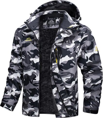 MAGCOMSEN Men's Winter Coats Water Resistant Snow Ski Jacket Fleece Lined Parka 5 Pockets in Saudi Arabia