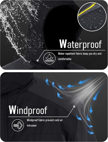 MAGCOMSEN Men's Winter Coats Water Resistant Snow Ski Jacket Fleece Lined Parka 5 Pockets in Saudi Arabia