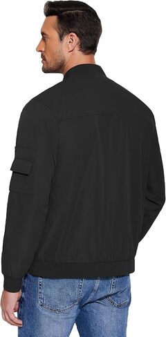 جاكيت رجالي من COOFANDY خفيف الوزن كاجوال أنيق ومضاد للرياح وسحاب للرحلات معطف خارجي in Kuwait