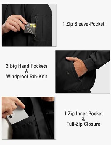 TBMPOY Men's Lightweight Bomber Jackets Light Track Jackets Casual Summer Windbreaker Outdoor Golf Fashion Coat for Men in Kuwait