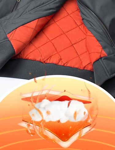 TACVASEN Men's Jackets-Bomber Jacket Fall Winter Warm Windbreaker Full Zip Casual Padded Coats in Saudi Arabia