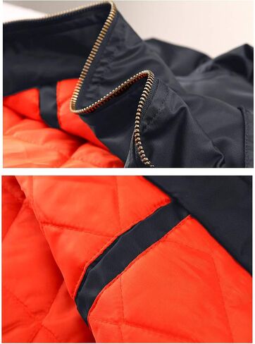 TACVASEN Men's Jackets-Bomber Jacket Fall Winter Warm Windbreaker Full Zip Casual Padded Coats in Saudi Arabia