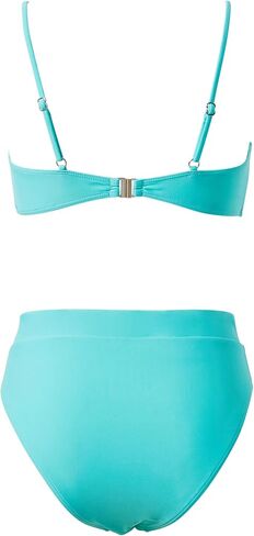 MOSHENGQI Women High Wasited Bikini Shoulder Strap 2 Piece High Cut String Swimsuits in Kuwait
