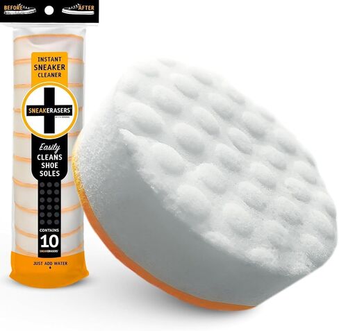 SneakERASERS Instant Sole and Sneaker Cleaner, Premium, Disposable, Dual-Sided Sponge for Cleaning & Whitening Shoe Soles (1 Pack) in Kuwait