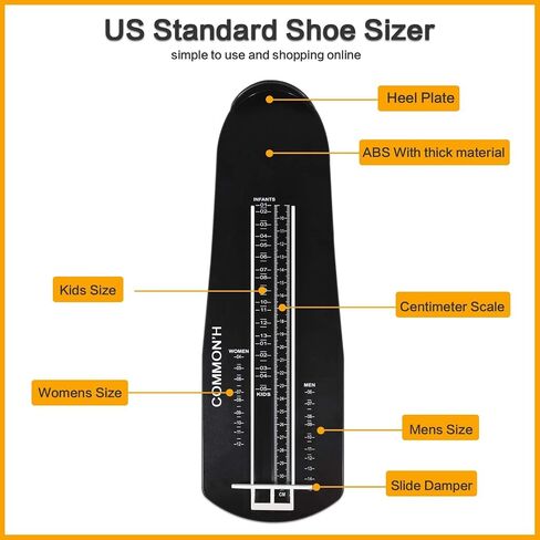 COMMON'H Shoe Measuring Device Shoe Sizer Foot Measurement Device Shoe Feet Ruler Sizer Buy Shoes Online in Saudi Arabia