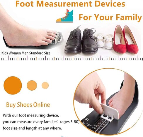 COMMON'H Shoe Measuring Device Shoe Sizer Foot Measurement Device Shoe Feet Ruler Sizer Buy Shoes Online in Saudi Arabia