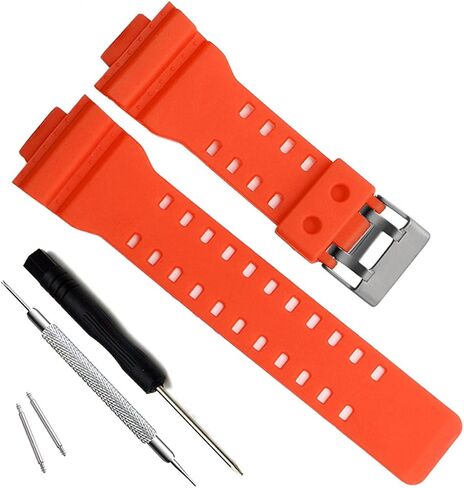 My Time OliBoPo Natural Resin Replacement Watch Band Strap for Casio Mens G-Shock GD120/GA-100/GA-110/GA-100C in Saudi Arabia