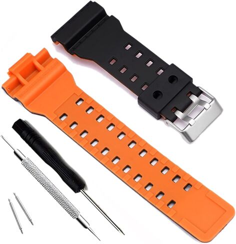 My Time OliBoPo Natural Resin Replacement Watch Band Strap for Casio Mens G-Shock GD120/GA-100/GA-110/GA-100C in Saudi Arabia