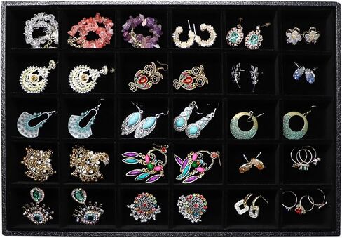 Wudygirl Ring Holder 100 Slots Ring Organizer Stackable Jewelry Tray for Drawer(100 Slots Ring) in Kuwait