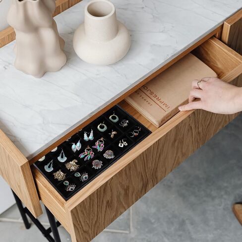 Wudygirl Ring Holder 100 Slots Ring Organizer Stackable Jewelry Tray for Drawer(100 Slots Ring) in Kuwait