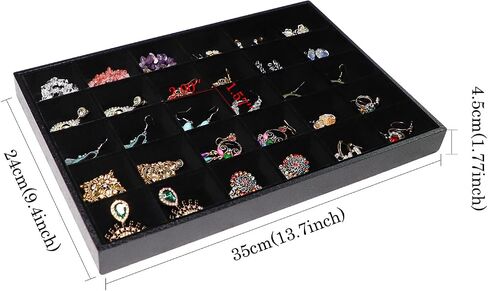 Wudygirl Ring Holder 100 Slots Ring Organizer Stackable Jewelry Tray for Drawer(100 Slots Ring) in Kuwait