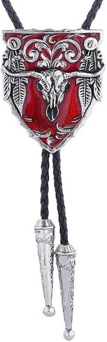 HUABOLA CALYN Bolo Ties for Men Western, 3D Cowboy Hat Bolo Tie-Vintage Cowboy Knight Boots Western Bola tie Necktie for Men in Kuwait