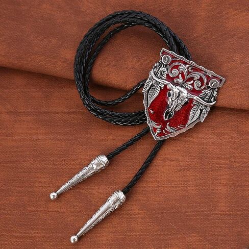 HUABOLA CALYN Bolo Ties for Men Western, 3D Cowboy Hat Bolo Tie-Vintage Cowboy Knight Boots Western Bola tie Necktie for Men in Kuwait