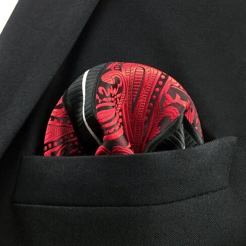 S&W SHLAX&WING مربعات جيب مخططة بيزلي للرجال حفلة منديل مخططة in Kuwait
