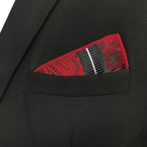 S&W SHLAX&WING مربعات جيب مخططة بيزلي للرجال حفلة منديل مخططة in Kuwait