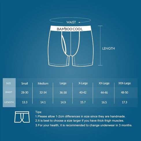 BAMBOO COOL Men's Underwear Boxer Briefs Fly with Built-in 3D Pouch Comfortable Cool Underwear for Men 4 Pack in Saudi Arabia
