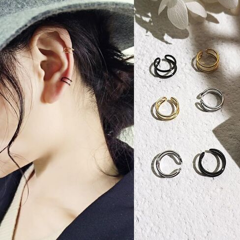 Briana Williams Fake Nose Ring Gold Fake Nose Rings for Women Clip On Fake Nose Piercing Non Piercing Faux Nose Piercing Jewelry in Saudi Arabia