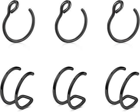 Briana Williams Fake Nose Ring Gold Fake Nose Rings for Women Clip On Fake Nose Piercing Non Piercing Faux Nose Piercing Jewelry in Saudi Arabia