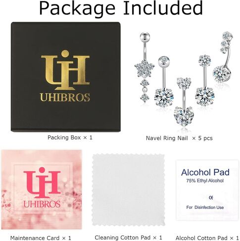 البطن زر الدائري حلقات البطن الفولاذ الجراحية البطن زر ثقب 14G الفرس البطن زر الدائري القلب البطن الدائري السرة ثقب المجوهرات (الفضة D) in Kuwait