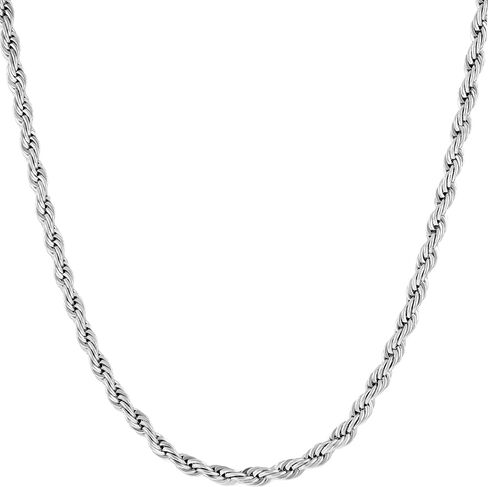 LIFETIME JEWELRY 24k Real Gold Plated 3mm Gold Rope Chain for Men & Women Diamond Cut Gold Chain Necklace Women & Necklace for Men 14 to 36 Inch in Kuwait