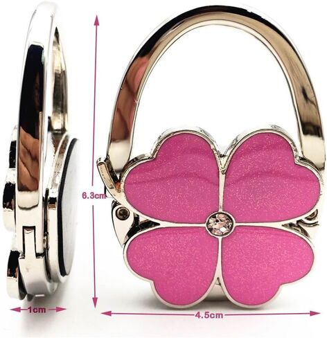Clover Design Foldable Handbag Hanger Folding Purse Table Hook Holder(White) in Kuwait