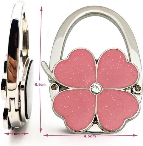 Clover Design Foldable Handbag Hanger Folding Purse Table Hook Holder(White) in Kuwait