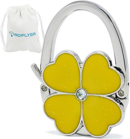 Clover Design Foldable Handbag Hanger Folding Purse Table Hook Holder(White) in Kuwait