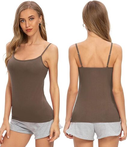 Air Curvey 2＆4 Piece Women's Camisole Tops Basic Undershirts Camisoles Adjustable Spaghetti Strap Tank Top in Saudi Arabia