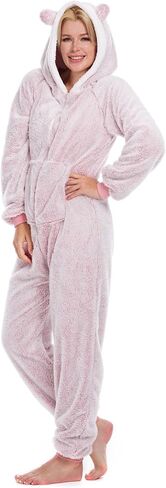 Onesie Pajamas for Women Fleece Womens Onesie Pajamas, Fuzzy Pajama Onesies for Women in Kuwait