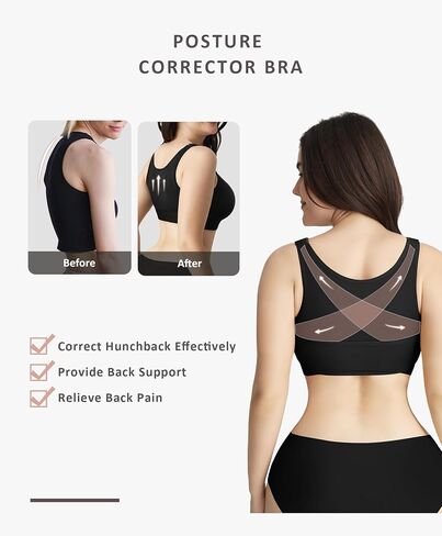 FeelinGirl Post Surgery Bra Front Closure Bras for Women Posture Corrector Bra Shaper Tops with Breast Support Band in Saudi Arabia